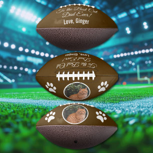 Ballon De Foot Au meilleur chat papa jamais photo personnalisée