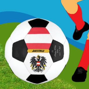 Ballon De Foot Autriche Personnalisée, Drapeau, Photo Soccer Ball