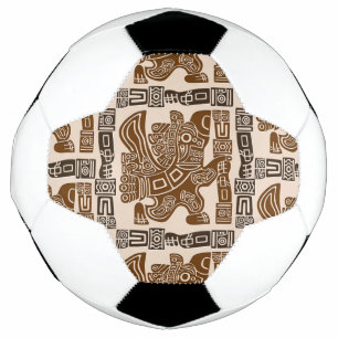Ballon De Foot Aztec Eagle Guerrier Tribal Art antique