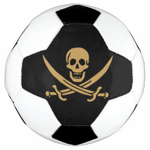 Ballon De Foot Aztec Gold Crâne et cutlass Pirate Calico Jack
