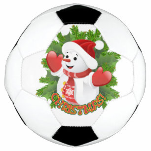 Ballon De Foot Baby Snowman avec ornement de flocons de neige en 