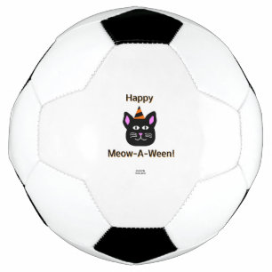 Ballon De Foot Bal de football noir Meow-a-Ween