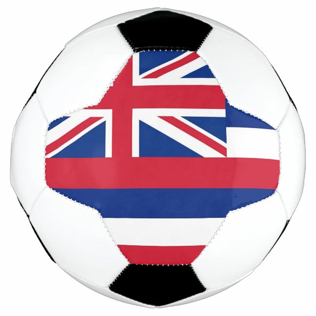 Ballon De Foot Bal de football patriotique avec drapeau d'Hawaï,  (Devant)