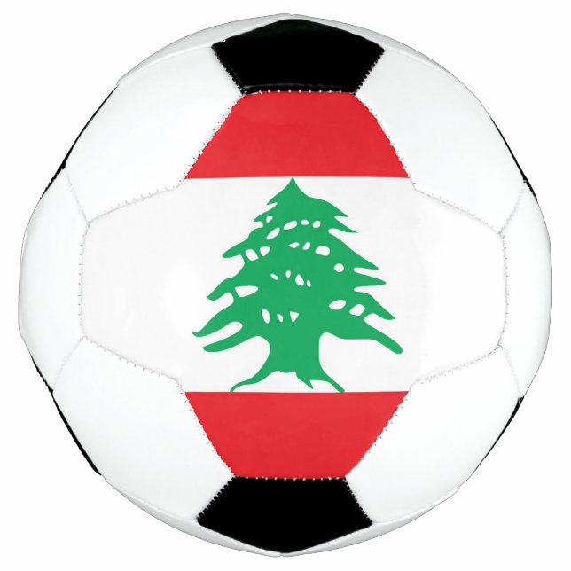 Ballon De Foot Bal de football patriotique avec drapeau du Liban (Devant)