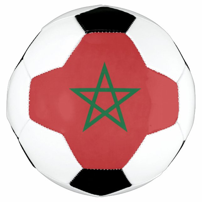 Ballon De Foot Bal de football patriotique avec drapeau du Maroc (Devant)