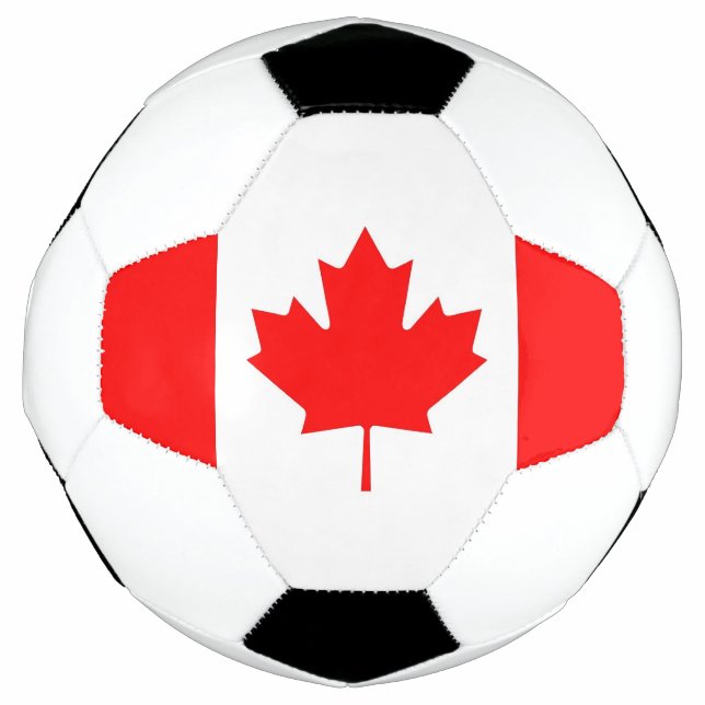 Ballon De Foot Bal de soccer patriotique avec drapeau du Canada (Devant)