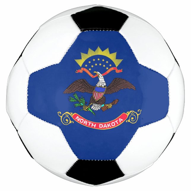Ballon De Foot Bal de soccer patriotique avec drapeau du Dakota d (Devant)