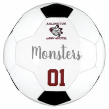 Balle de football Monsters Maroon