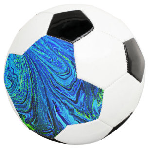 Ballon De Foot Balle de soccer Abstraite bleu vert