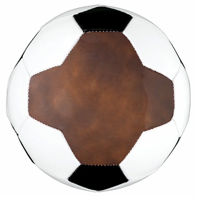 Ballon De Foot Balle de soccer en cuir Brown - Classic et intempo (Devant)