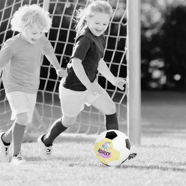 Ballon De Foot Ballerina unicorne robe rose roses balle de footba (Unicorn soccer ball for fun times)