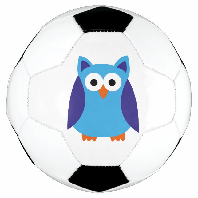 Ballon De Foot Bande dessinée bleue de hibou (Devant)