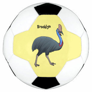 Ballon De Foot Bande dessinée d'oiseau joyeux