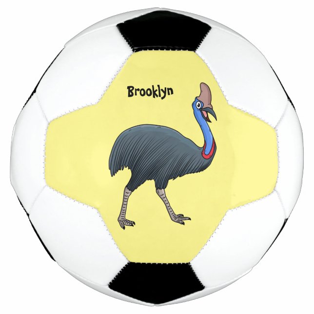 Ballon De Foot Bande dessinée d'oiseau joyeux (Devant)