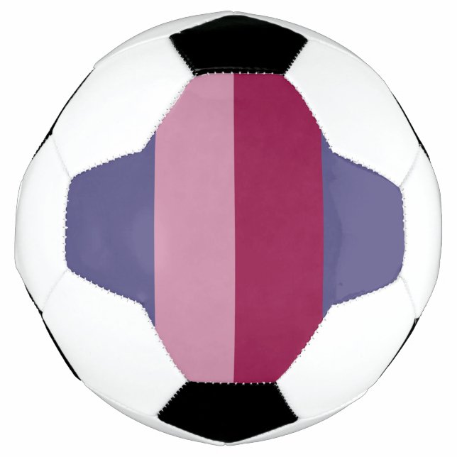 Ballon De Foot Bandes de couleurs violettes (Devant)