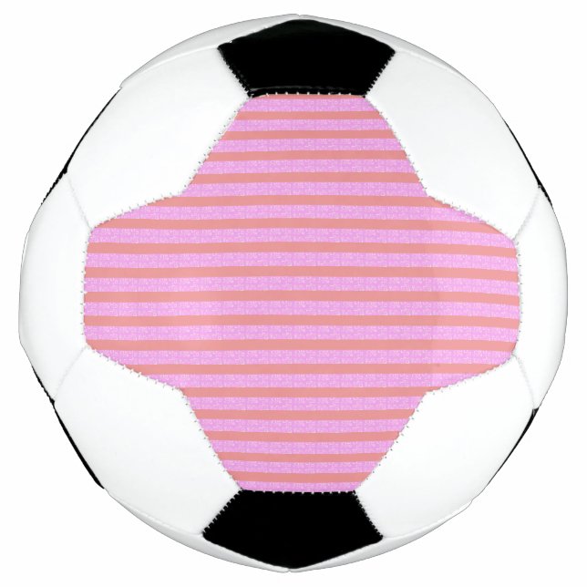 Ballon De Foot Bandes géométriques roses (Devant)