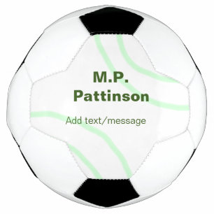 Ballon De Foot Bandes orange vertes ajouter le nom message texte 