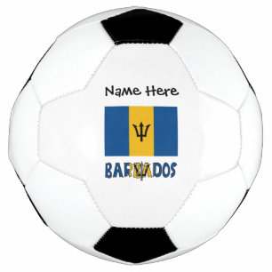Ballon De Foot Barbados Barbadien Drapeau Personnalisé Nom Baja 