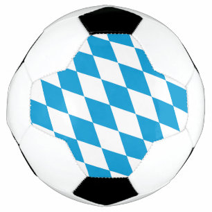 Ballon De Foot Bavière diamant bleu et blanc motif de drapeau