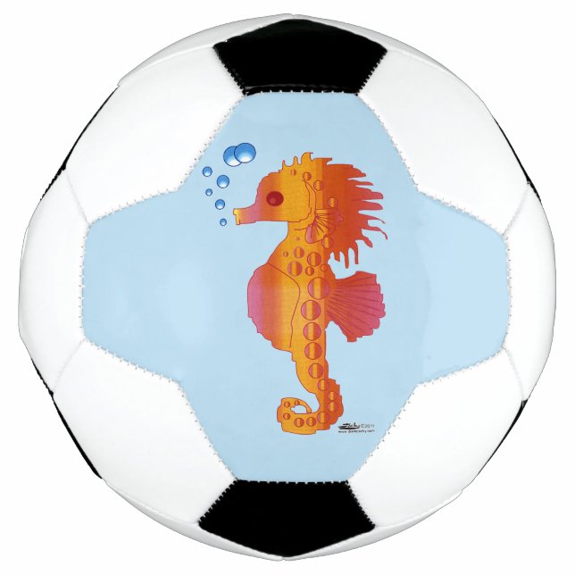 Ballon De Foot Bébé hippocampe à bulles (Devant)