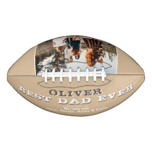 Ballon De Foot Beige moderne Meilleur papa Photo de famille de la