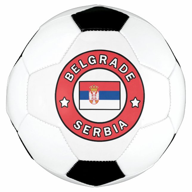 Ballon De Foot Belgrade Serbie (Devant)