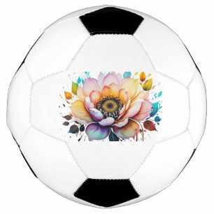 Ballon De Foot Belle aquarelle Flower