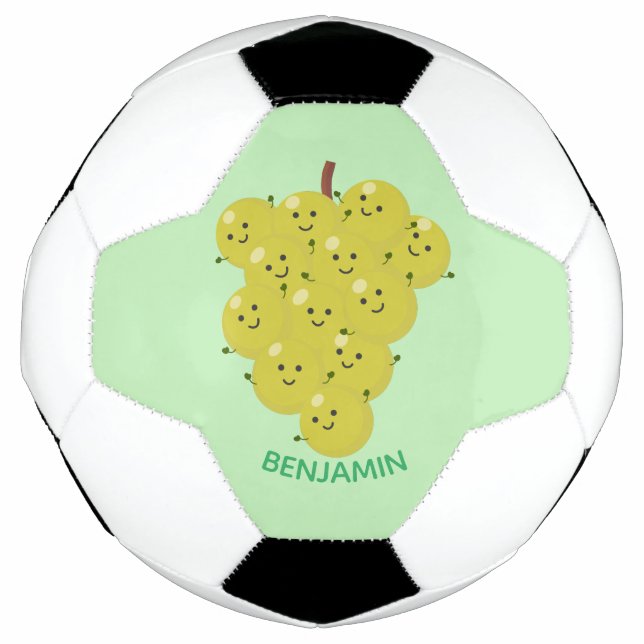 Ballon De Foot Belle bande de raisins amusante illustration (Devant)