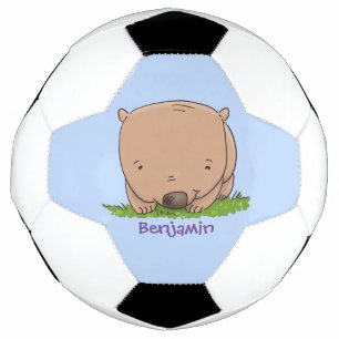 Ballon De Foot Belle illustration de dessin animé de bébé wombat