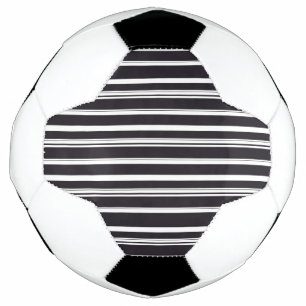Ballon De Foot Belles rayures blanches noires