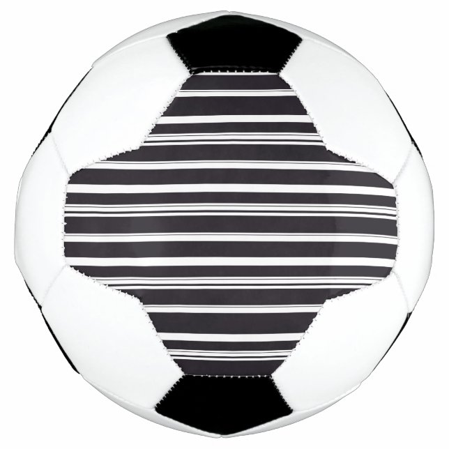 Ballon De Foot Belles rayures blanches noires (Devant)