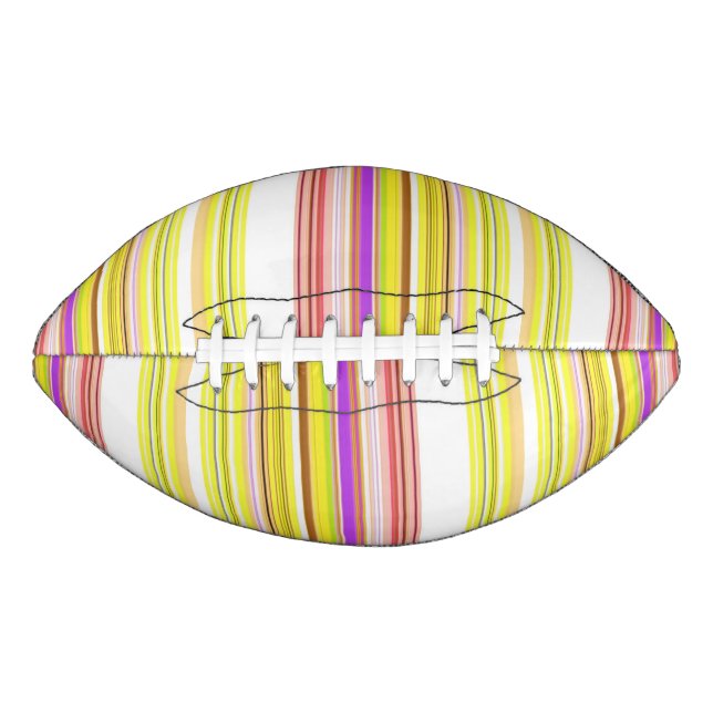 Ballon De Foot Belles rayures jaunes blanches (Devant)