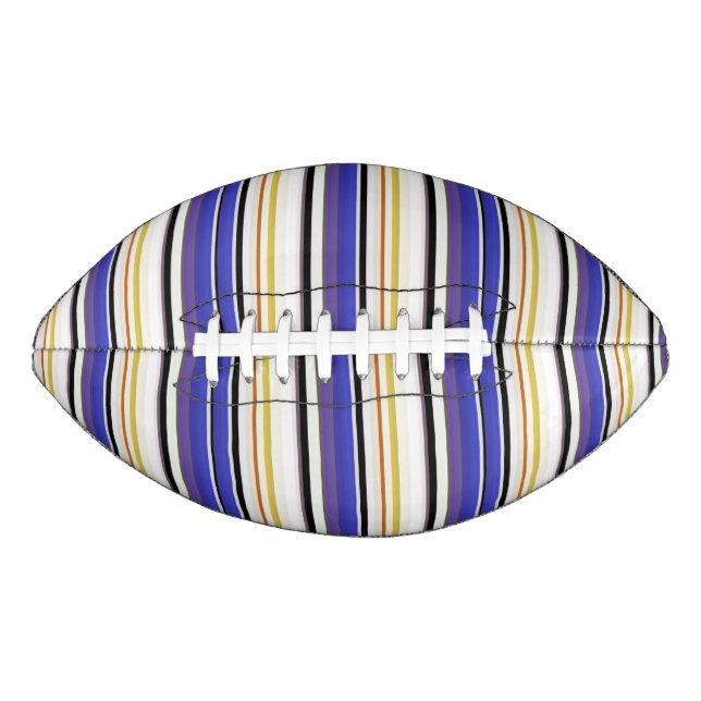 Ballon De Foot Belles rayures violettes blanches (Devant)