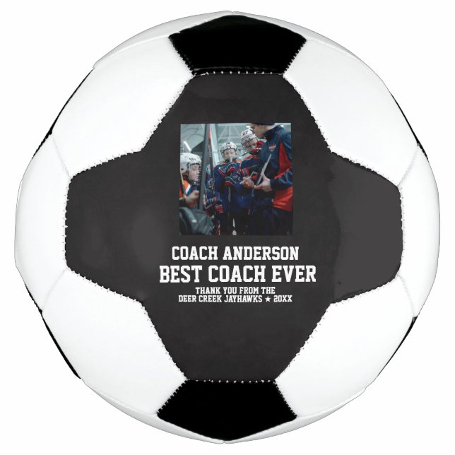 Ballon De Foot Best Coach Ever Sports Modern Thank You Unique (Devant)