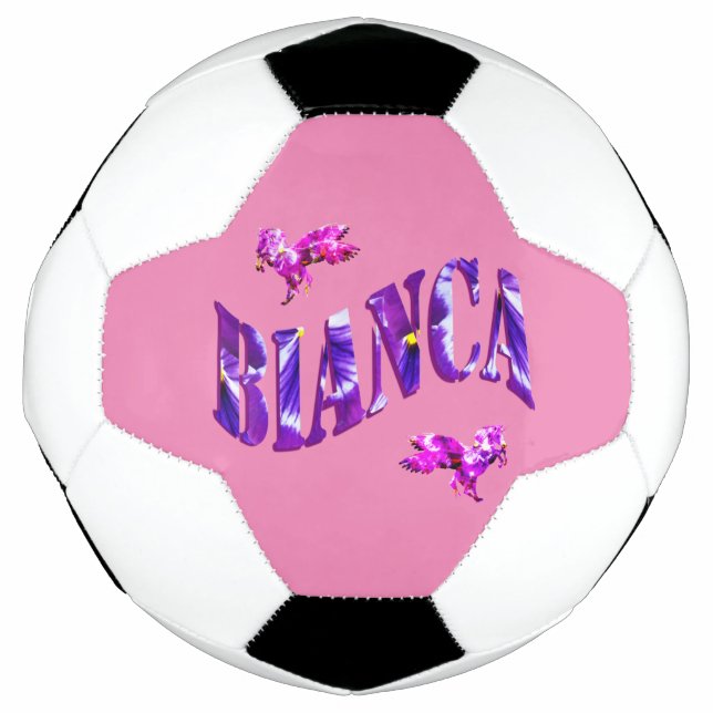 Ballon De Foot Bianca de conception florale Nom, Soccerball (Devant)