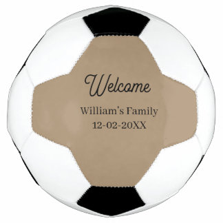 Ballon De Foot Bienvenue à la maison ajout du nom de famille inau