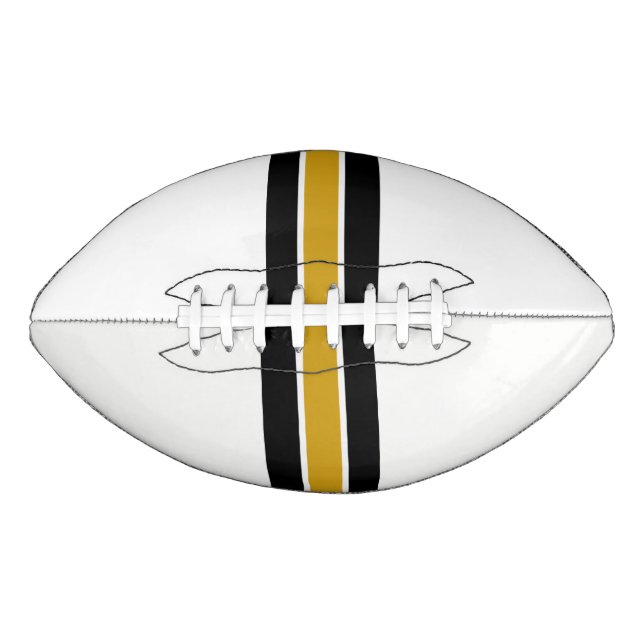 Ballon De Foot Black Gold & White Design (Devant)