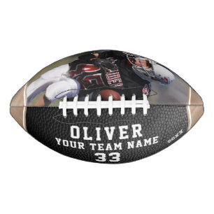 Ballon De Foot Black Leather Print Beige Player Numéro d'équipe P