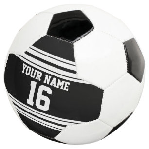 Ballon De Foot Black White Team