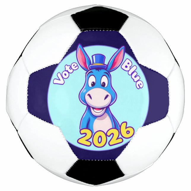 Ballon De Foot bleu du vote en 2026 (Devant)