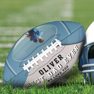 Ballon De Foot Bleu moderne Meilleur papa Jamais Père`Photo de la