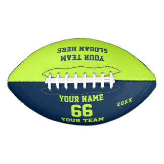 Ballon De Foot Bleu vert blanc Football Nom, numéro, équipe