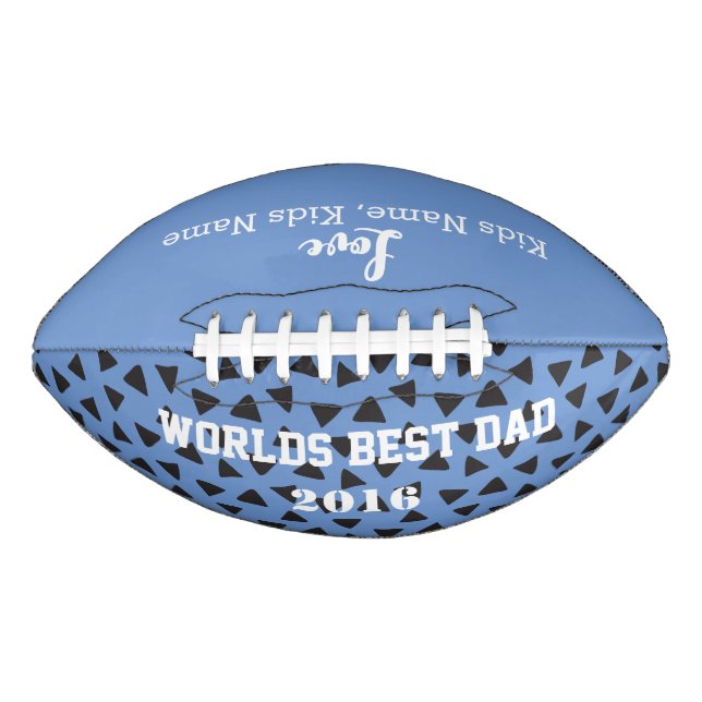 Ballon De Foot Blue World Best Papa, personnalisable (Devant)