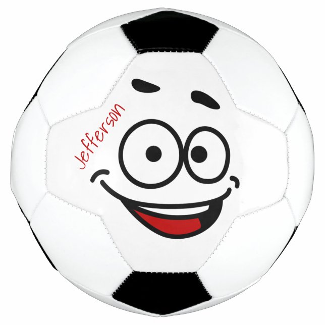 Ballon De Foot Boule de football personnalisé drôle visage (Devant)