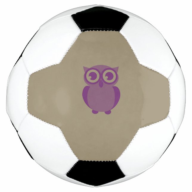 Ballon De Foot Boule de soccer de hibou pourpre (Devant)