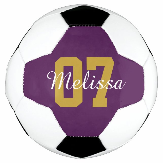 Ballon De Foot Boule de soccer mignon personnalisée violet (Devant)
