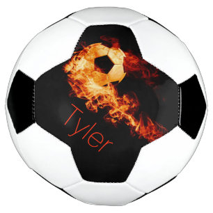 Ballon De Foot Boule de soccer personnalisée avec flammes