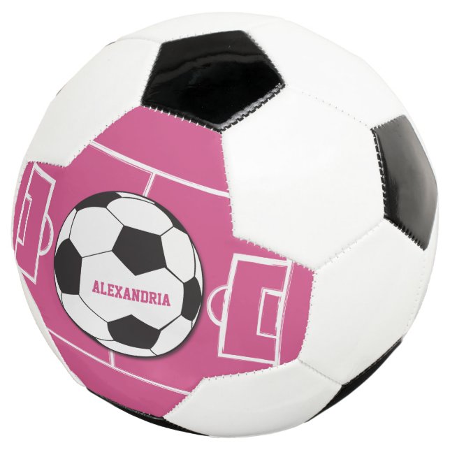 Ballon De Foot Boule de soccer personnalisée et rose de champ (3/4)