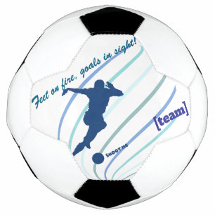 Ballon De Foot Boule de soccer personnalisée - "Pieds sur feu, Ob