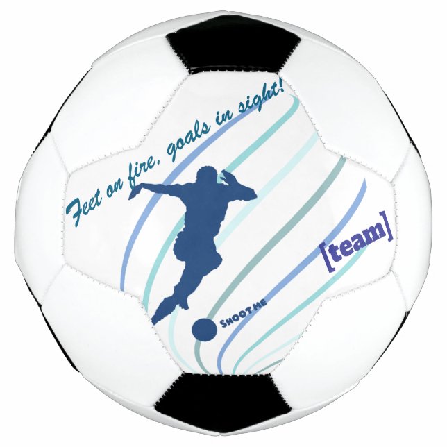 Ballon De Foot Boule de soccer personnalisée - "Pieds sur feu, Ob (Devant)